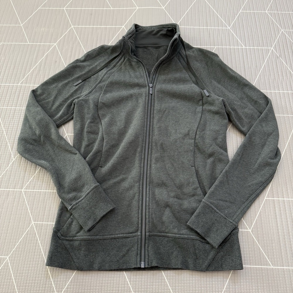 Lululemon Huddle & Hustle Jacket 10 Heathered Green LW4AVDS Sweatshirt